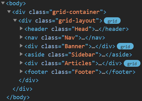 an example of html code