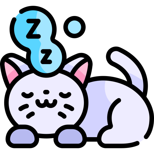 an icon of a sleeping cat
