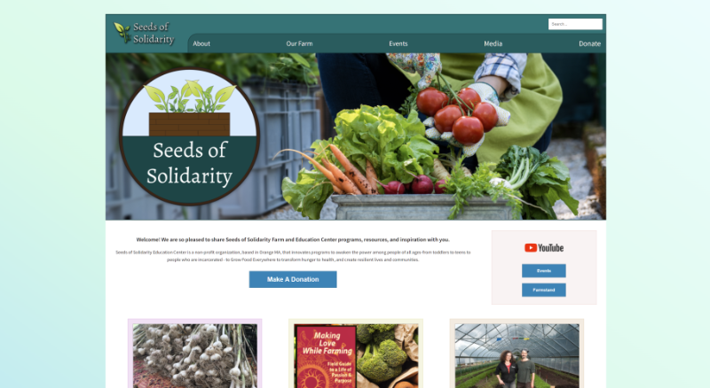 a screenshot of a mockup for Seeds of Solidarity